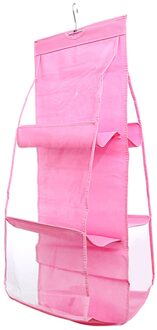 25 #6Pocket Huishoudelijke Grote Capaciteit Opknoping Tas Сумка Purse Bag Tidy Organizer Huishoudelijke Duurzaam Opslag Garderobe Kast hanger rood