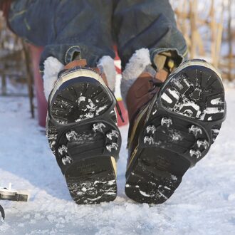 25 # Anti-Slip Ice Gripper Spike Grijpers Sneeuw Grips Winter Schoenen Laarzen Riem Metalen Spikes Studs Universele Schoenen cover Klimmen