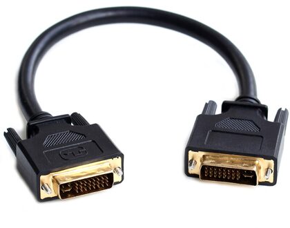 25 cm/10 "full 29Pin DVI-I 24 + 5 Korte Video Kabel Snoer Man Mannelijke M/M voor Monitor