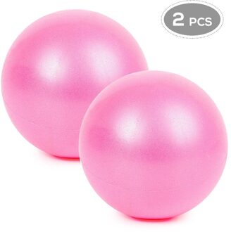 25 Cm 2 Stuks Sport Yoga Ballen Fitness Bal Gym Balanceanti-Burst Dikke Stabiliteit Bal Mini Pilates Barre Fysieke bal roze 2 stk