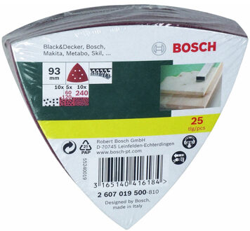 25-delige schuurbladenset voor deltaschuurmachines - korrel 60; 120; 240