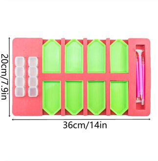 25 # Diamant Schilderij Lade Organizer Diamond Art Accessoires Kit Multi-Boot Opbergrek 6 Grid Houders Diy Opslag jar Container