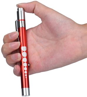 25 # Draagbare Led Zaklamp Werk Licht Ehbo Pen Light Torch Lamp Met Pupil Gauge Diagnose Draagbare Led Zaklamp gereedschap rood