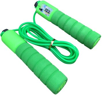 25 * Gear Verstelbare Staaldraad Home Fitness Springtouwen Gym Boksen Apparatuur Springtouw Speed Accessoires Workout Training groen