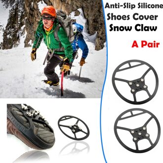 25 # Ijs Sneeuw Tanden Ijs Stijgijzers Winter Sneeuw Boot Schoenen Ice Gripper Anti-Slip Ijs Spikes Sneeuw Tractie schoenplaten Ice Gripper