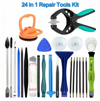 25 In 1 Smartphone Repair Tools Set Met Reparatie Isolatie Pad Schroevendraaier Kit Voor Xiaomi Samsung S7 S6 Mobiele Telefoon reparatie Kit 24stk