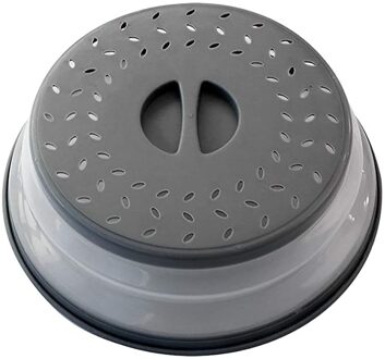 25 # Inklapbare Magnetron Deksel Vouwen Siliconen Magnetron Plaat Cover Vergiet Zeef Voor Fruit Groente Keuken Tool grijs