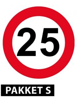 25 jaar feestartikelen pakket klein - Feestpakketten Multikleur