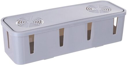 25 # Kabel Opbergdoos Plastic Power Strip Kabel Opslag Container Cord Hider Doos Cord Organizer Storage Case Socket Doos voor Thuis doorzichtig