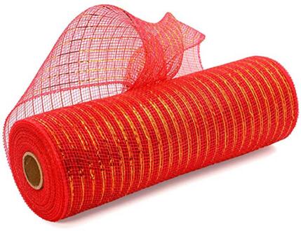 25 # Kerst Deco Poly Mesh Lint Elke Roll - Metallic Folie Meer Kleur Kan Kiezen Rolls Voor Kransen Swags bows Wikkelen