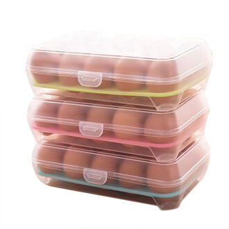25 # Keuken Organisator Keuken Koelkast Enkele Laag 15 Eieren Container Opbergdoos Koelkast Organizer Box Organizador Nevera groen