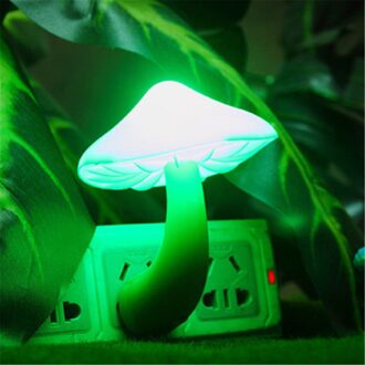 25 # Kleurrijke Energiebesparende Mushroom Led Nachtlampje Sensor Controle Lamp Nachtkastje Muur Voor Kid/Baby Kinderen nachtkastje Ligh groen