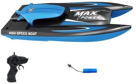 25 Km/h Hoge Snelheid Afstandsbediening Racing Boot Waterdicht Waterkoeling Systeem Navigatie Crash Slip Speedboten Jongens zwart 1 accu