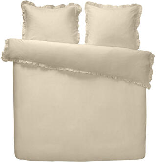 25% korting - Leen Bakker - Dekbedovertrek Cato - Zand - 200x200/220 Cm - Katoen - Beige