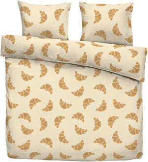 25% korting - Leen Bakker - Dekbedovertrek Jur - 200x200/220 Cm - Katoen - Oranje