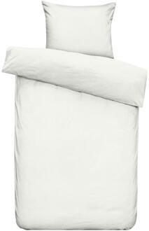 25% korting - Leen Bakker - Dekbedovertrek Luka - 140x200/220 Cm - Katoen - Wit