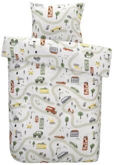 25% korting - Leen Bakker - Dekbedovertrek Luuk - Multicolour - 140x200 Cm - Katoen - Multikleur