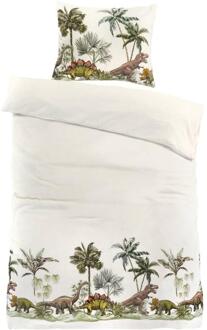 25% korting - Leen Bakker - Dekbedovertrek Noah - 140x200 Cm - Katoen - Wit