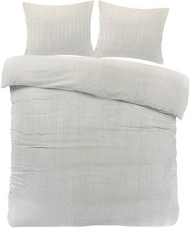 25% korting - Leen Bakker - Dekbedovertrek Olivier - Zand - 200x200/220 Cm - Katoen - Beige