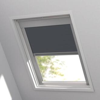 25% korting - Leen Bakker - Fenstr Dakraamrolgordijn Hamburg Verduisterend - Antraciet (20048) - Polyester - Grijs - 120x10x10 Cm