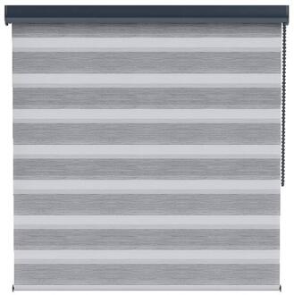 25% korting - Leen Bakker - Fenstr Duo Rolgordijn Marseille Lichtdoorlatend - Antraciet (20707) - Polyester - Grijs - 120x10x10 Cm