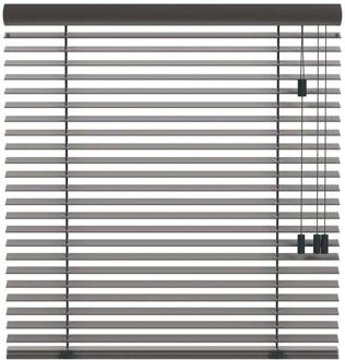 25% korting - Leen Bakker - Fenstr En Jaloezie New York 50mm - Donker (20510) - Hout - Grijs - 120x10x10 Cm