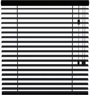 25% korting - Leen Bakker - Fenstr En Jaloezie New York 65mm - (15013) - Hout - Zwart - 120x10x10 Cm