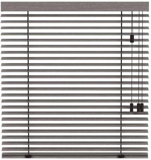 25% korting - Leen Bakker - Fenstr En Jaloezie Oslo 50mm - Bruin (20971) - Hout - Grijs - 120x10x10 Cm