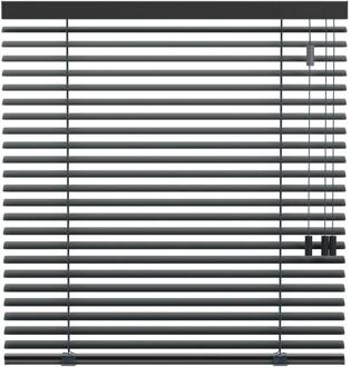 25% korting - Leen Bakker - Fenstr Jaloezie 50mm Standaard Lak - Antraciet (20717) - Aluminium - Grijs - 120x10x10 Cm