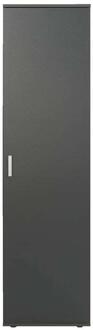 25% korting - Leen Bakker - Kast Inca 1-deurs - Antraciet - 184x50x34,5 Cm - Spaanplaat - Zwart#Grijs - 34.5x50x184 Cm