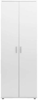 25% korting - Leen Bakker - Kast Inca 2-deurs - 184x70x34,5 Cm - Spaanplaat - Wit - 34.5x70x184 Cm