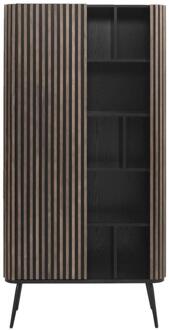 25% korting - Leen Bakker - Kast Patrick - Walnoot - 180x90x40 Cm - MDF - Bruin