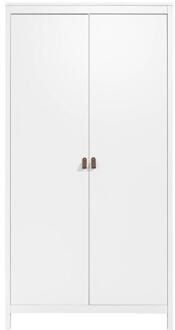 25% korting - Leen Bakker - Kledingkast Madeira 2-deurs - 199x102x58 Cm - Spaanplaat - Wit - 58.4x102.1x199 Cm