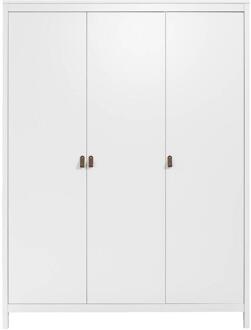 25% korting - Leen Bakker - Kledingkast Madeira 3-deurs - 199x150x58 Cm - Spaanplaat - Wit - 58.4x149.8x199 Cm