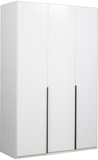 25% korting - Leen Bakker - Kledingkast Milaan 3-deurs - 236x135x58 Cm - Spaanplaat - Wit