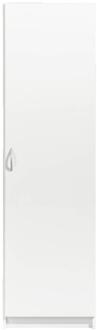 25% korting - Leen Bakker - Kledingkast Varia 1-deurs - 175x49x50 Cm - Spaanplaat - Wit