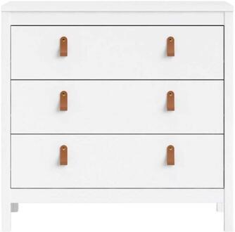 25% korting - Leen Bakker - Ladekast Madeira - 80x82x38 Cm - Spaanplaat - Wit