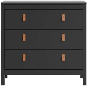 25% korting - Leen Bakker - Ladekast Madeira - 80x82x38 Cm - Spaanplaat - Zwart