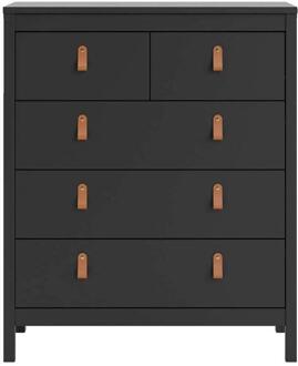 25% korting - Leen Bakker - Ladekast Madeira - 99x82x38 Cm - Spaanplaat - Zwart