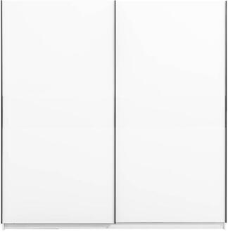 25% korting - Leen Bakker - Schuifdeurkast Genua - 204x200x60 Cm - Spaanplaat - Wit - 60.3x200.2x204 Cm