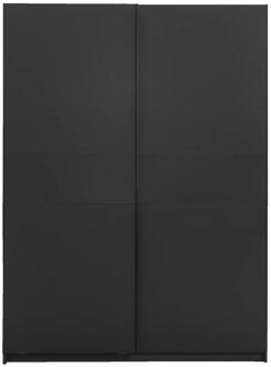 25% korting - Leen Bakker - Schuifdeurkast Genua - Antraciet - 204x150x60 Cm - Spaanplaat - Zwart#Grijs - 60.3x150.6x204 Cm