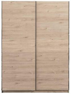 25% korting - Leen Bakker - Schuifdeurkast Genua - Eikenkleur - 204x150x60 Cm - Spaanplaat - Bruin - 60.3x150.6x204 Cm
