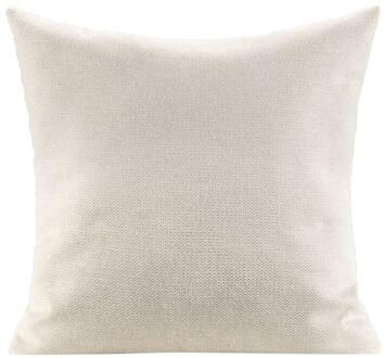 25% korting - Leen Bakker - Sierkussen Clint - Ecru - 45x45 Cm - Polyester - Crème