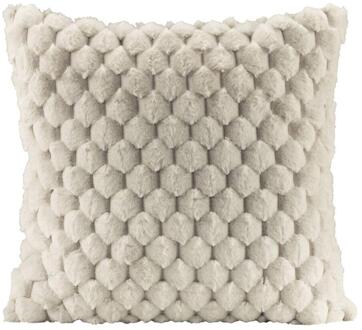 25% korting - Leen Bakker - Sierkussen Cynthia - Ivoor - 45x45 Cm - Polyester - Beige - 10x45x45 Cm