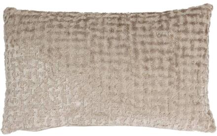 25% korting - Leen Bakker - Sierkussen Jort - 30x50 Cm - Polyester - Beige