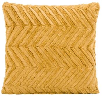 25% korting - Leen Bakker - Sierkussen Monica - Oker - 45x45 Cm - Polyester - Geel