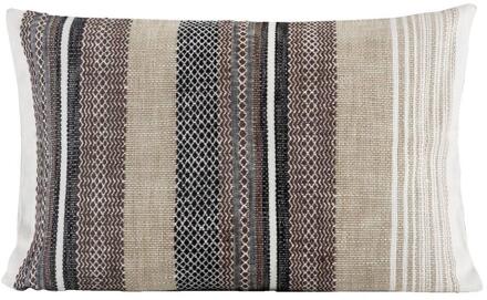 25% korting - Leen Bakker - Sierkussen Thomas - Taupe/grijs 40x60 Cm - Katoen - Grijs#Taupe