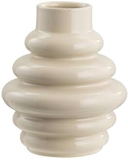 25% korting - Leen Bakker - Vaas Arnica - Off-white - 30xØ25 Cm - Keramiek - Wit#Crème