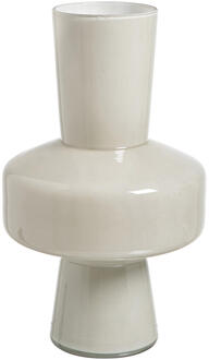 25% korting - Leen Bakker - Vaas Cire - - 30,5xØ18 Cm - Glas - Taupe - H30.5 Cm