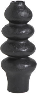 25% korting - Leen Bakker - Vaas Noah - 33,5xØ13,5 Cm - Keramiek - Zwart - H33.5 Cm